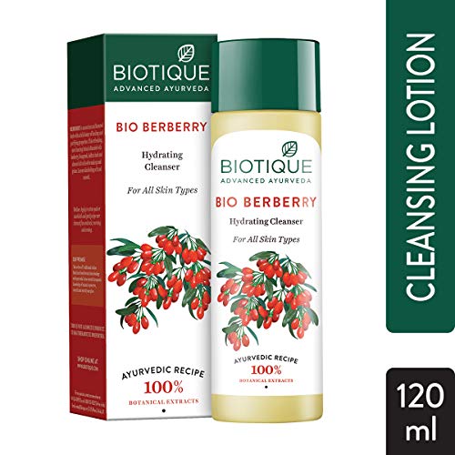 Image of Biotique Bio Berberry Hydrating Cleanser For All Skin Types, 120Ml and Biotique Bio Wintercherry Lightening And Rejuvenating Body Nourisher, 190ml