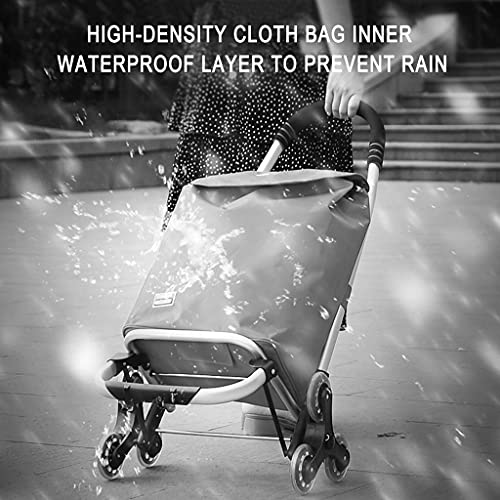 WLKINF Einkaufstrolley, leicht, zusammenklappbar, Aluminiumlegierung, für Zuhause, Klettern, zusammenklappbar, leicht… – Bild 3