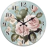 Facile et rapide à lire : cette grande horloge murale combine la rose rose, les chiffres noirs audacieux se distinguent magnifiquement du paysage magnifique et vif, offrant à la fois visibilité et style moderne.