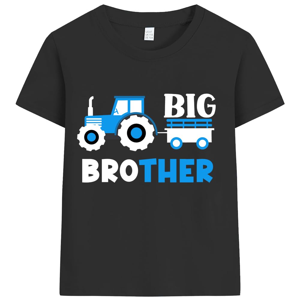 Toddler Baby Boy Big Brother Shirt Promoted to Big Brother Announcement T-Shirt Kids Short Sleeve Tee Shirt Age 2-7 Years
