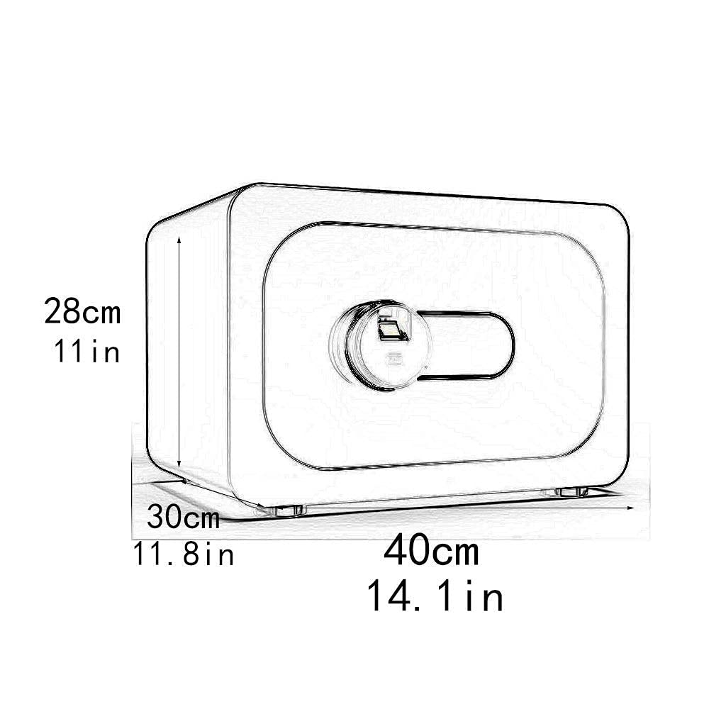 XJBTBA Cajas Fuertes Seguridad, Escaneo Electrónico Antirrobo Instalación Fija - Multicolor -40X30X28Cm Electronic SSafe,Oro
