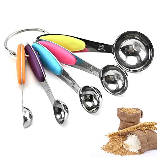 Measuring Spoons Set of 5, 18/8 Stainless Steel Teaspoon Tablespoon