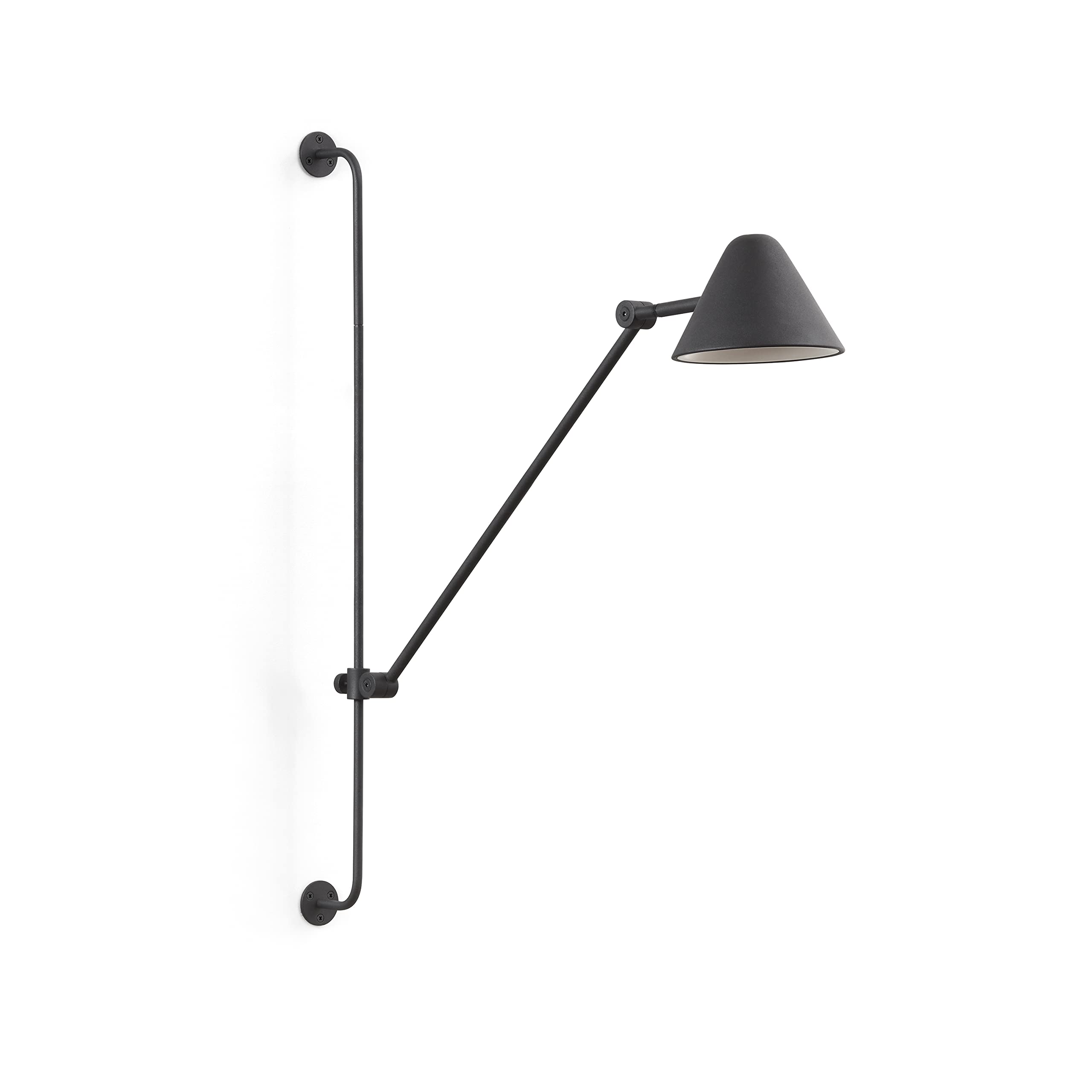 EXO lighting - Aplique de pared ARM, (H.76 cm), interior, negro, LED COB 5W, 3000K, 728lm, 330º y 180º, IP20- Ilumina salas de espera, salones, comedores, salas de estudio o lectura.