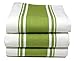 Cucinare 20-Inch-by-28-Inch Cotton Vintage Striped Dish Towel, Set of 3, Green