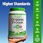Orgain Organic Vegan Protein Powder, Vanilla Bean - 21g Plant Protein, 6g Prebiotic Fiber, No Lactose Ingredients, No Added Sugar, Non-GMO, For Shakes & Smoothies, 2.03 lb (Packaging May Vary) - Image 4