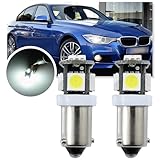 NSLUMO 64132 H6W Parking Light Bulbs for B'MW F22 F23 F30 F31 F34 E39 Pre-LCI Z8 E52 6500K Xenon White BAX9S 434 CANBUS Error Free Led Position Driving Light Replacement Bulb