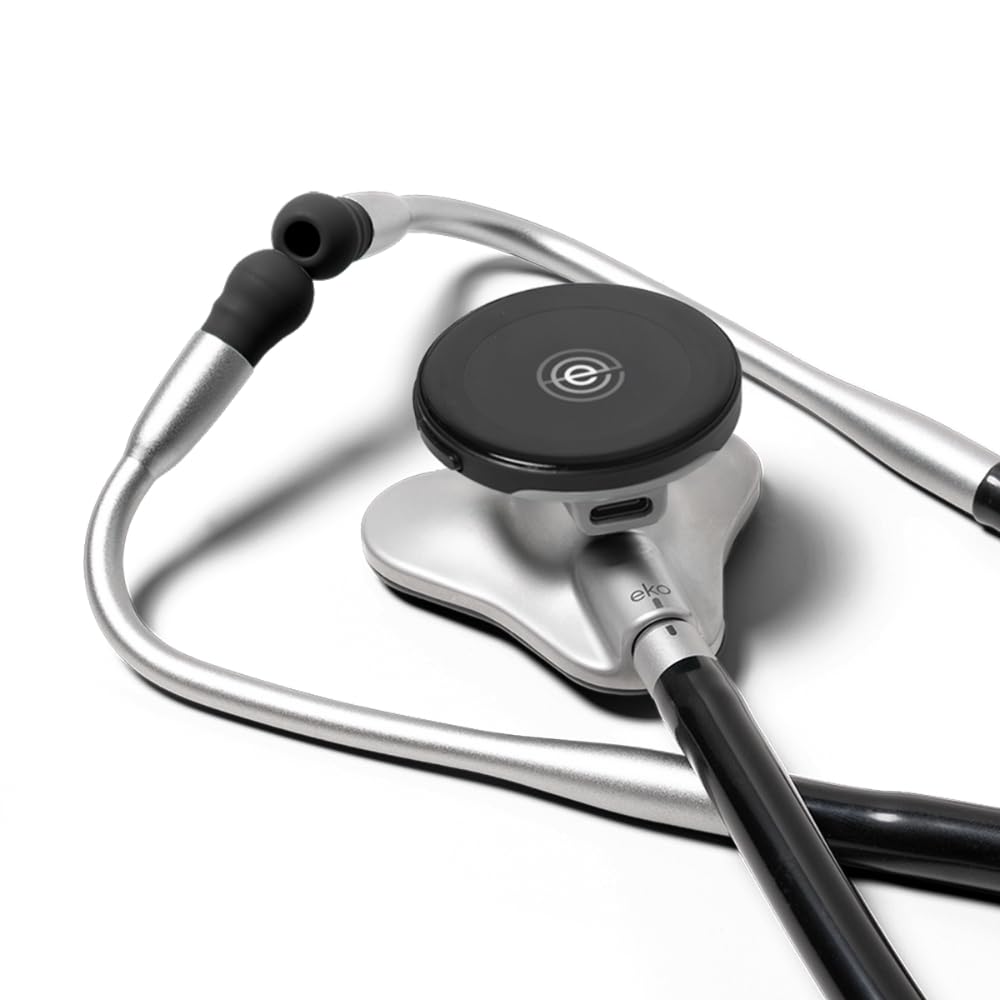 Stéthoscope numérique digital CORE 500™ - Amplification x40, suppression active du bruit, ECG à 3 dérivations, IA certifiée par la FDA avec Eko+, affichage couleur