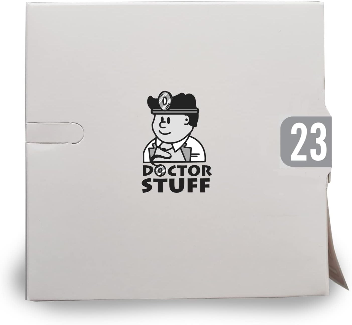2023 MINI Year Stickers, Doctor Stuff 2023 Chart Stickers, Gray Colored, Tab 1287 Style, USA Made Year Labels for End Tab File Folders, 500/Roll, 1 Roll, 1/2" x 1-1/8"