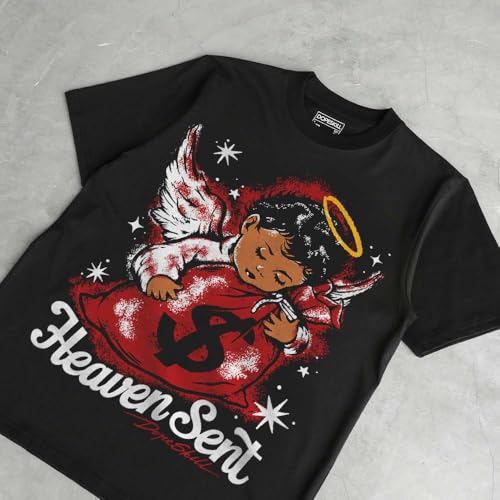 Image of DopeSkill Graphic Tee Streetwear Hip Hop Hypebeast Street Style Crew Neck Unisex T-Shirt Sneaker Colour Matching Shirts Angel