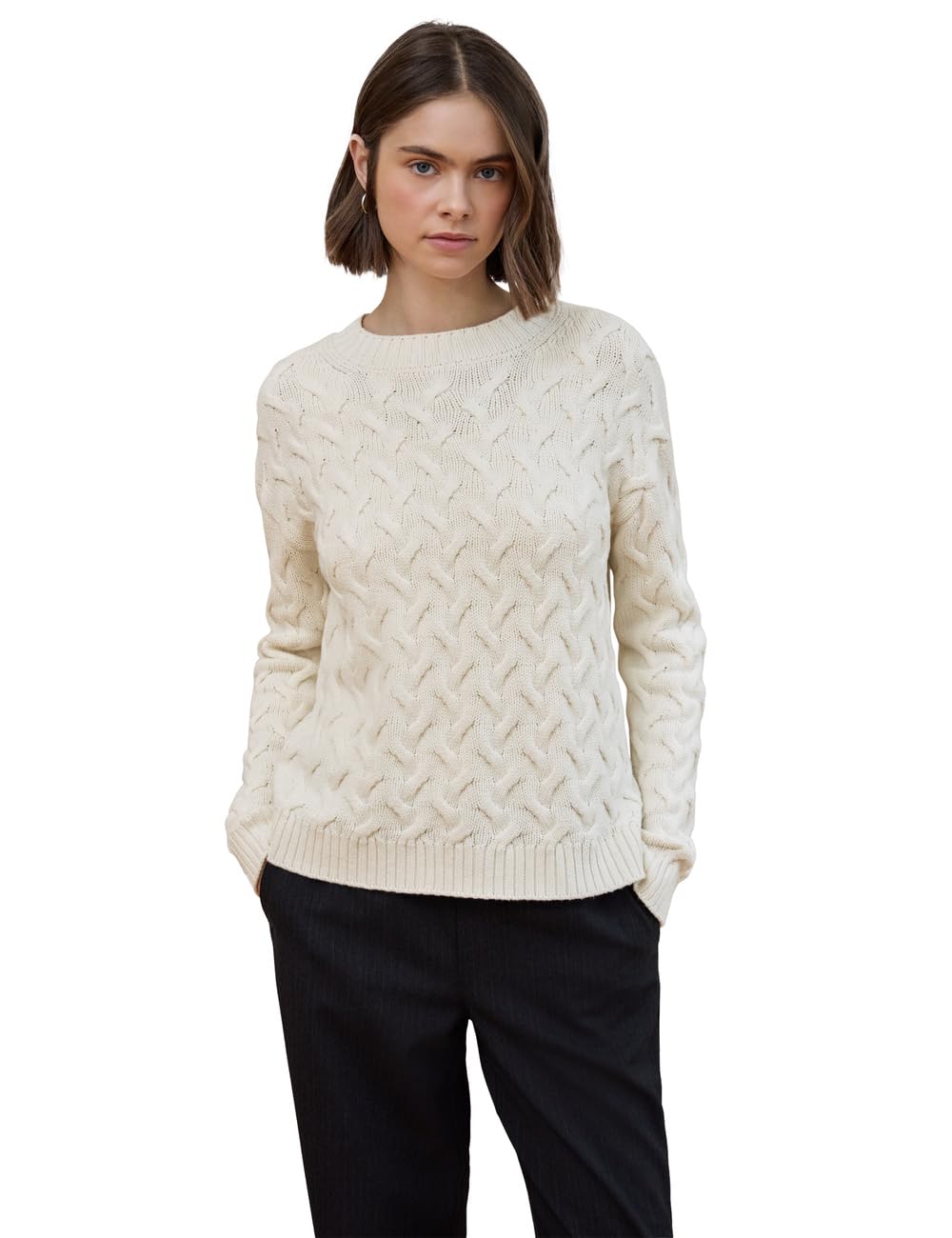 Street One Studio Damen Pullover mit Zopfmuster