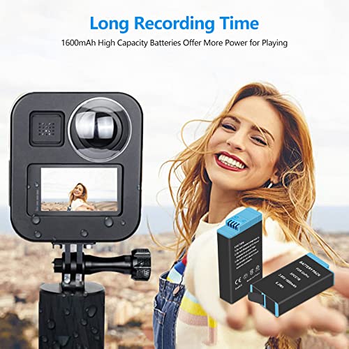 Reytric Upgraded 2-Pack Batteries For Gopro Max 360 Camera With 2-Channel Usb Charger Compatible With Gopro Max 360 Acdbd-001, Acbat-001 Battery thumb #3