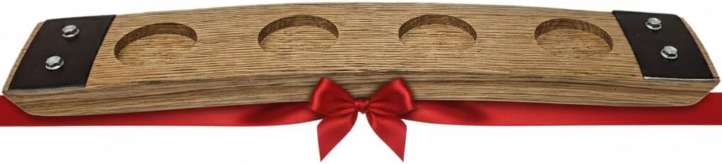 Barrel Stave Premium Whiskey Flight Tray (Glencairn not included)