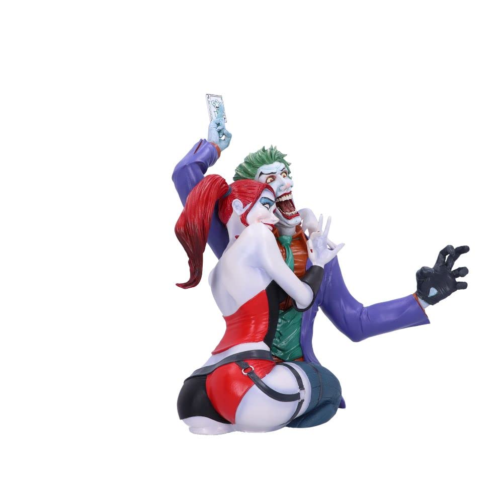 Nemesis Now Licenza Ufficiale The Joker e Harley Quinn Bust, Multicolore, 37,5 cm, 37.5cm