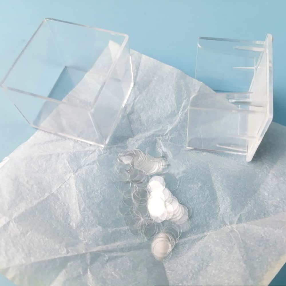 100 Piezas de portaobjetos de Vidrio Redondos Grandes for microscopio, cubreobjetos de Vidrio F, preparación de muestras, portaobjetos de microscopio(100mm)