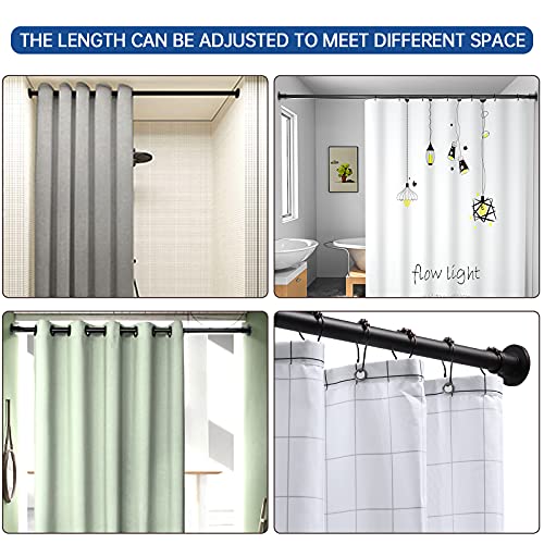 Image of BRIOFOX Industrial Shower Curtain Rod - Never Rust Non-Slip 43-72 Inch Stainless Steel, Bronze