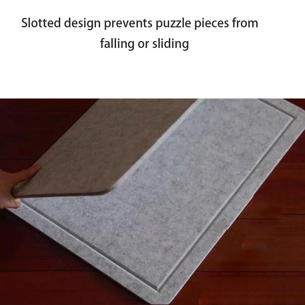 Tablero de Rompecabezas Plegable,Alfombrilla de Fieltro Grueso Antideslizante,Tablero para Guardar y Organizar Rompecabezas,Accesorio para Puzzles,para Adultos y Niños,Ligero