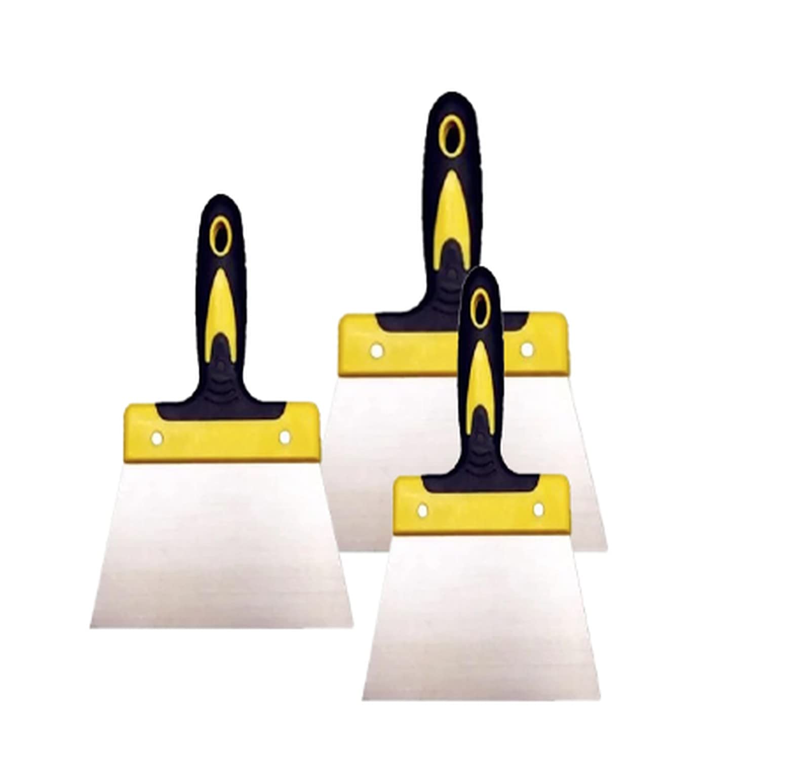 DARIT Pack Of 3 10cm, 12cm, 14cm Putty Knife Set, Putty Knives, Metal Scrapers, Putty Scrapers for Drywall, Putty, Decals, Wallpaper, Baking, Patching and Painting