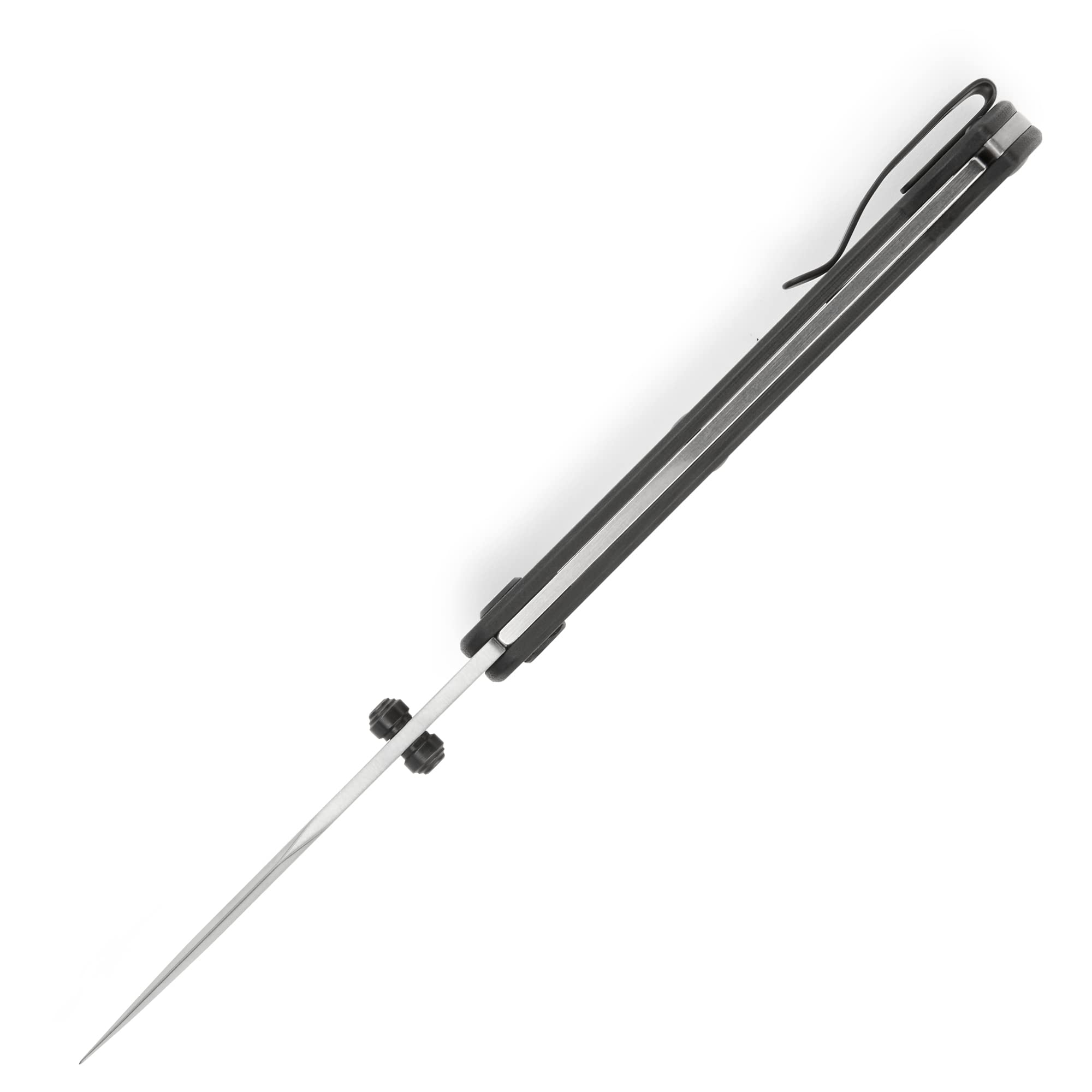 Buck Knives Schlankes Taschenmesser mit G10-Griff, Daumennieten und abnehmbarem/wendbarem tiefem Trage-Taschenclip, S30V-Klinge