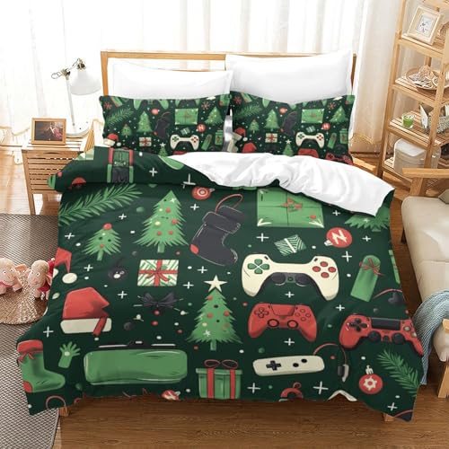 Parure de lit king 220x240 microfibre impression 3D de qualité supérieure pour ado - 2