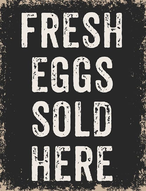20x30 CM Farm Fresh Eggs Sold Here, Chicken Coop Signs, Fresh Eggs For Sale, Farm Sign Outdoor Metal Yard Sign Aluminum Plaque for Indoor Outdoor Man Cave Garage Garden Decor — image 1