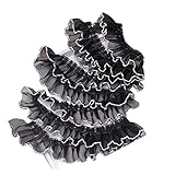 Herkunft: CN ( Herkunft) WanXingY 1yards Guipure Spitze Chiffon Stoff Tüll Spitze Material 4 cm Ribbon Nähen Weiß Schwarze Schnürsenkel for Kleidung Party Kleid Handwerk (Größe : 4cm)