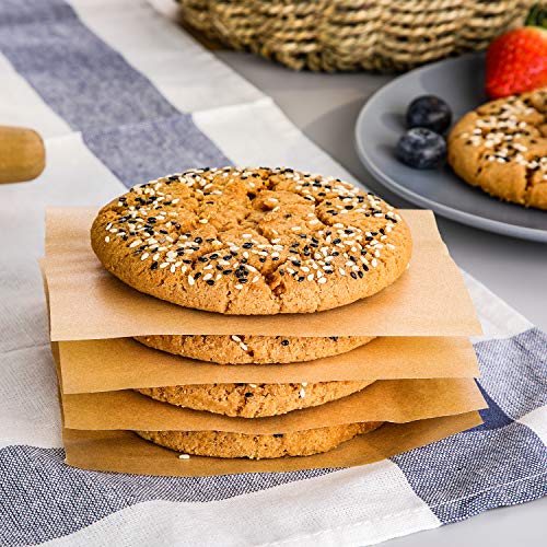 Image of Hiware 200 Count Unbleached Patty Paper, Burger Patty Paper, Non-Stick Wax Paper Sheets for Separate Burgers, Cookies & Other Foods When Storing, Freezing - 6 x 6