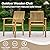 SUNSHINE VALLEY Acacia Wood 7 Piece Patio Dining Sets for 6, Outdoor Dining Set with Expandable Teak Dining Table(1.97" Umbrella Hole) & Wooden Chairs, Patio Table and Chairs for Backyard,Deck