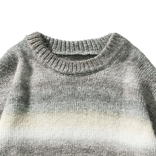 Men's Striped Oversized Graphic Sweater Unisex Knit Aesthetic Sweaters Streetwear Casual Tunic Pullover Jumper2