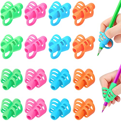 SANNIX 16 PCS Pencil Grips for Kids Handwriting Grip Posture Correction Training Pen Writing Aid Tool for Kids Toddler Preschool Children Adults Students Special Needs