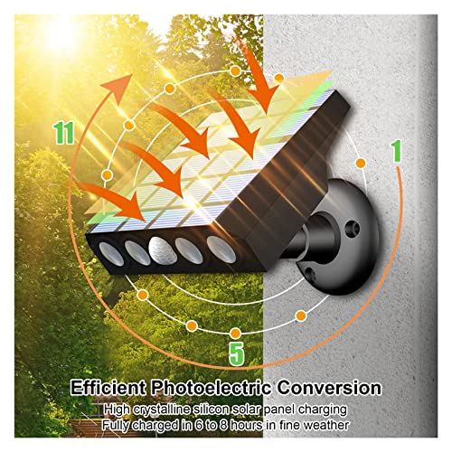 Luces de inundación solares impermeables con 3 modos inteligentes de iluminación jardín 6