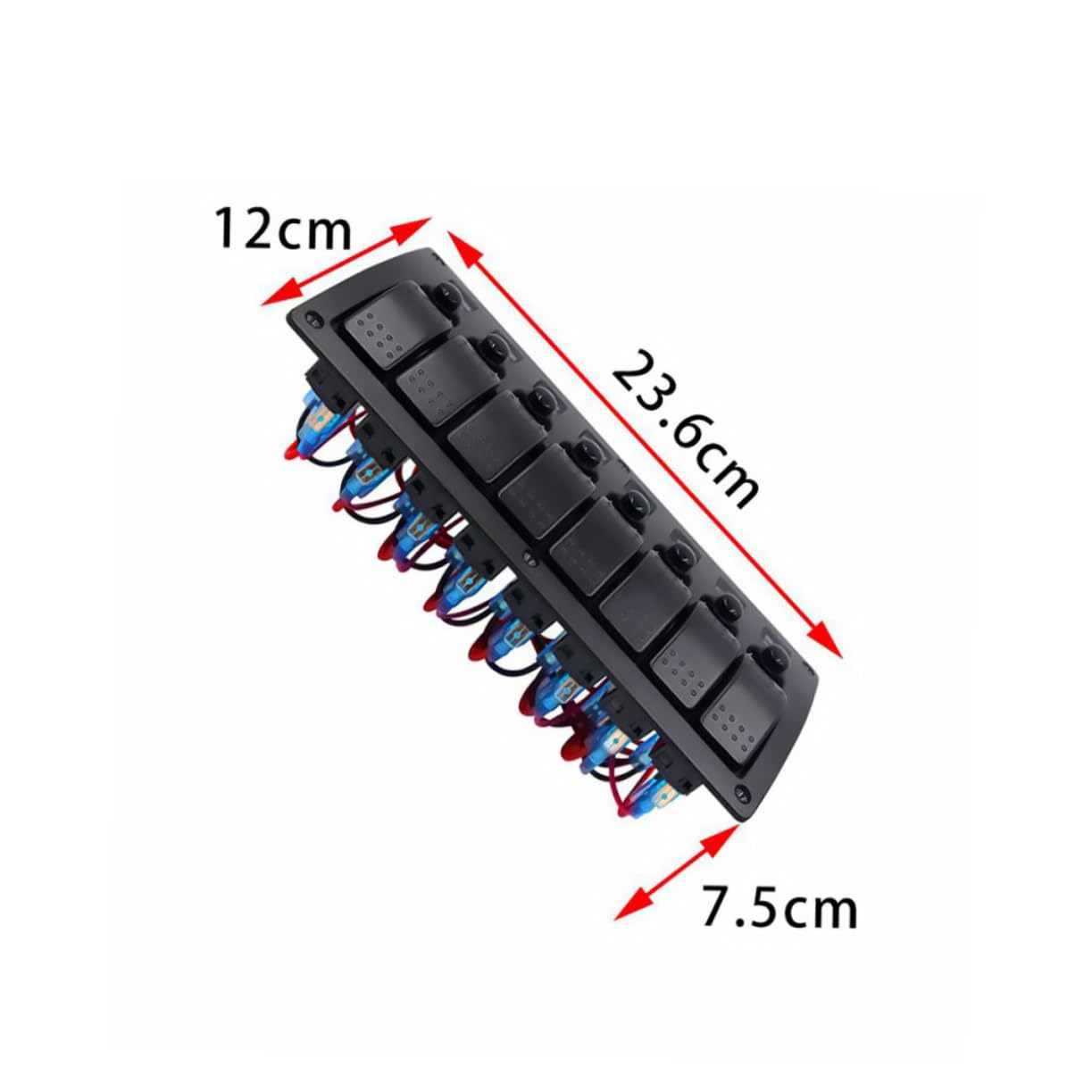 GRIRIW Multifunctional 8 Button Panel 12-24v Vehicle Panel Replacement for Rv/car/Boat Heatproof