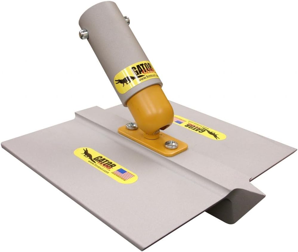 Gator Tool Concrete Walking Groover 1 1/4”Dx 1/2”Wx 1/4”R Single End Pointed 8" x 8" (w/Ultra Twist Head