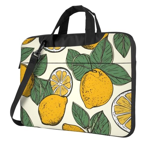 Housse PC portable antichoc motif citron avec rembourrage dense