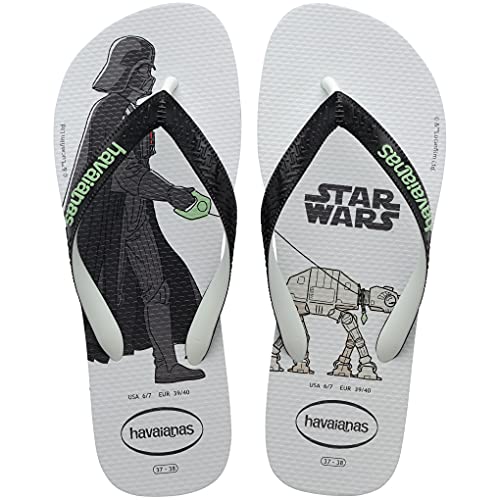 Chinelo Star Wars, Havaianas, Adulto Unissex, Preto/Branco, 33/34