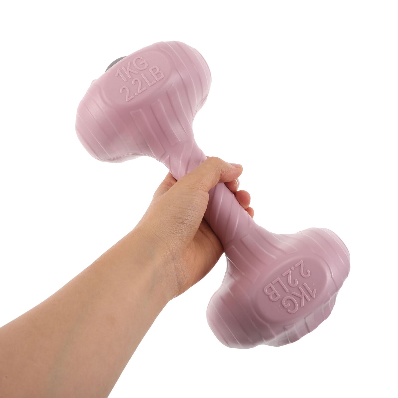 Toyvian 2 pièces Haltères Aquatiques Remplissables Poids Ajustables pour Exercices Aquagym Légers et Antidérapants pour Entraînement à Domicile et Voyage de Rose