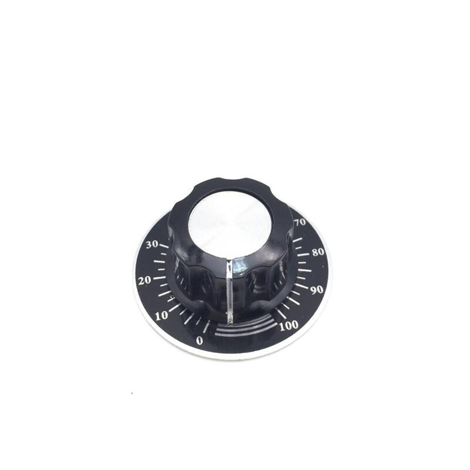 Juego de 10 tapas de perilla de potenciómetro de MF-A03, núcleo de cobre de 6mm con escala de perilla de potenciómetro 0-100 WTH118, escala digital