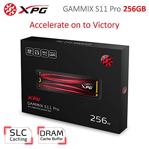 XPG ADATA GAMMIX S11 Pro 256GB PCIe Gen3x4 M.2 2280 Gaming Solid State ...