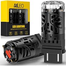 3157 Red LED Brake Light Bulbs,2500LM 30W High Power Dual-Chip Design, CANBUS Error Free Anti Hyper Flash, Super Bright 3056 3057 3156 3457 4057 4157 3157NA Brake Tail Stop Lights, 2 Pack