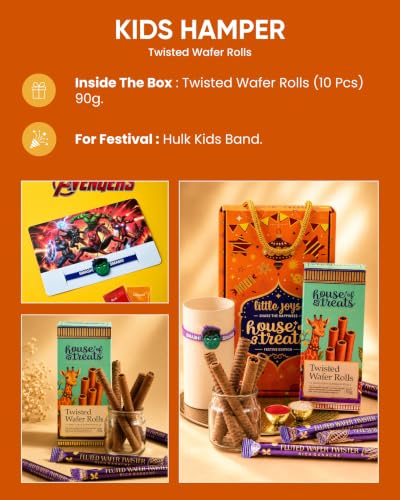 Image of HyperFoods Rakhi With Chocolates Gift Pack Hulk Kids Rakhi Gift Hamper for Brother Rakhi For Kids Rakhis Combo with Wafer Rolls Chocolate Gifts Pack