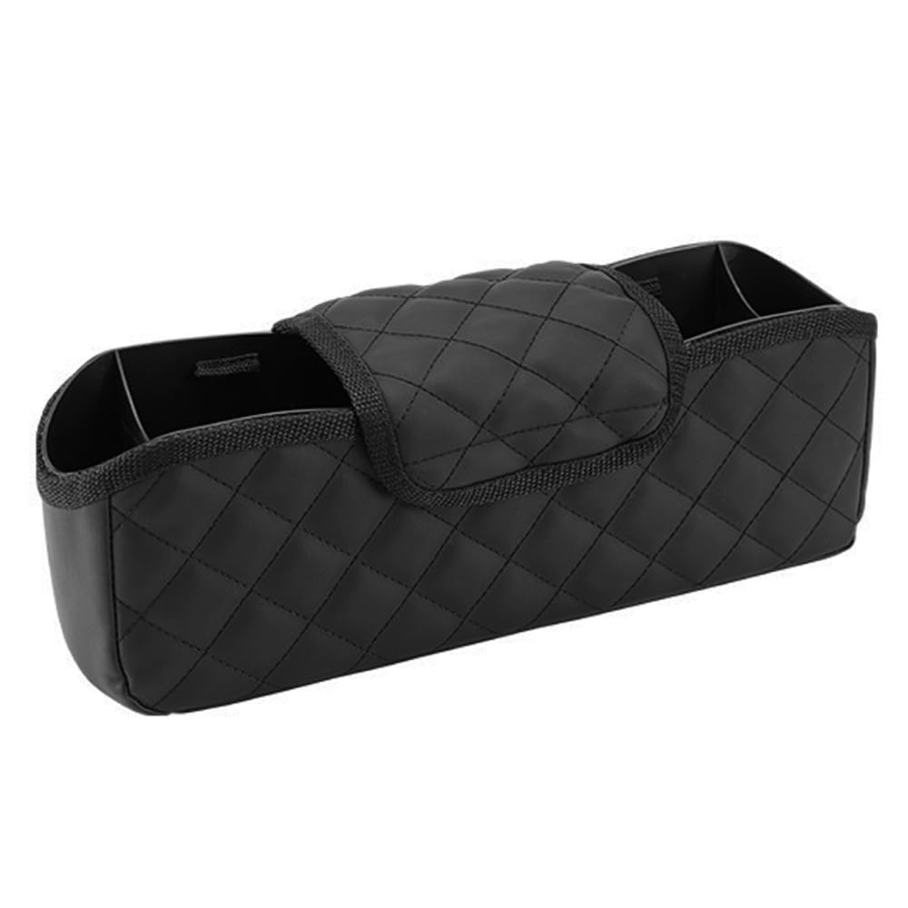 Scatola portaoggetti multifunzionale per poggiatesta auto, organizer in pelle per sedile posteriore, supporto portatile in pelle, supporto per fazzoletti da appendere per sedile posteriore,