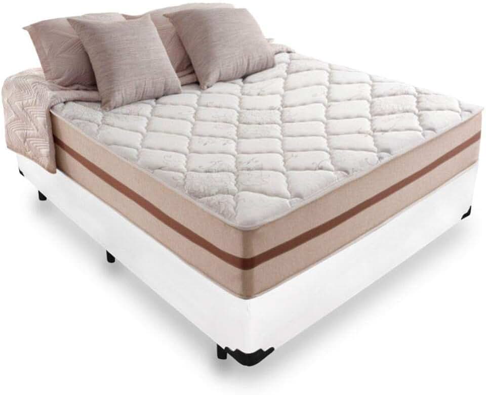 Cama Box Viúva + Colchão De Molas Ensacadas - Anjos - Classic Mola Ensacada 26x188x128cm