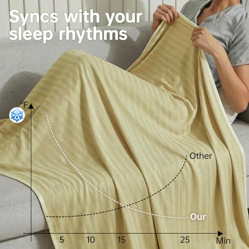 Image of Guohaoi Cooling Blanket for Hot Sleepers and Night Sweats 60 inchx90 inch Full Size