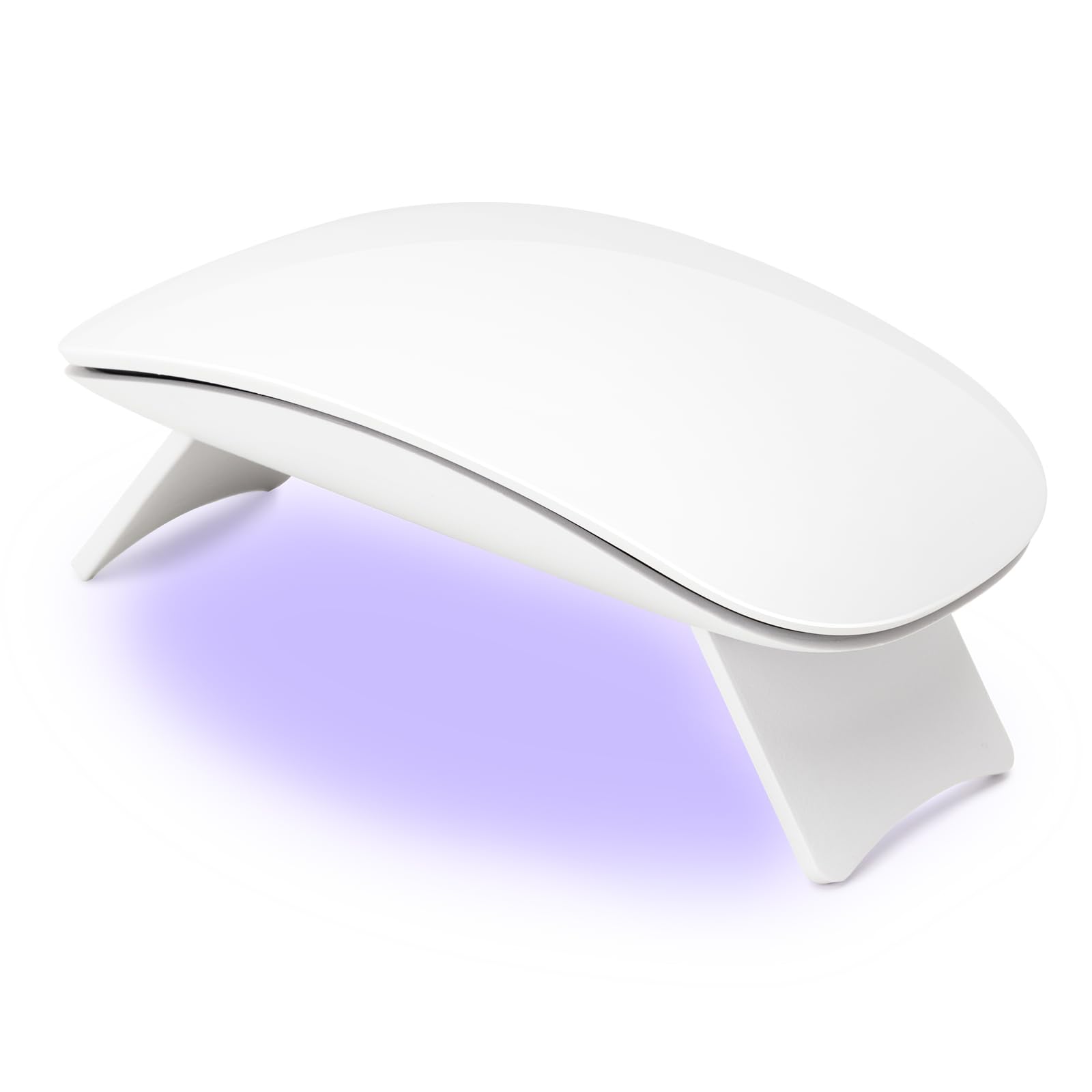 Madenia Mini lampada UV LED Unghie, 6W USB Portatile Lampada Unghie, Mini Lampada UV con 60s Timer, Fornetto Unghie Semipermanente per Smalto Gel, Shellact per Principianti (Bianco)