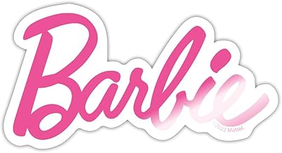 Spreadshirt Barbie Klassisches Logo Sticker, max. 10x10 cm, 10 x 10 cm, Weiß glänzend