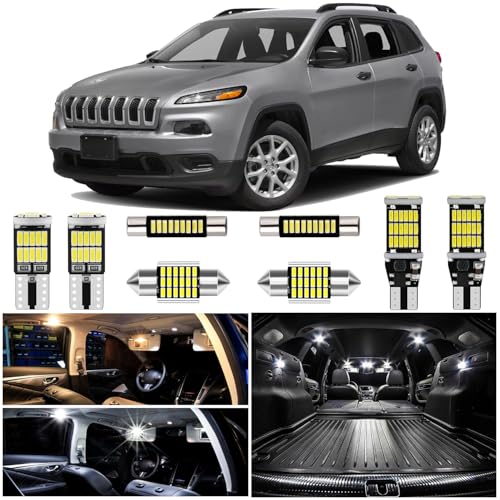 Kit de 13 luces LED interiores para Jeep Cherokee KL 2014-2018 miniatura 1