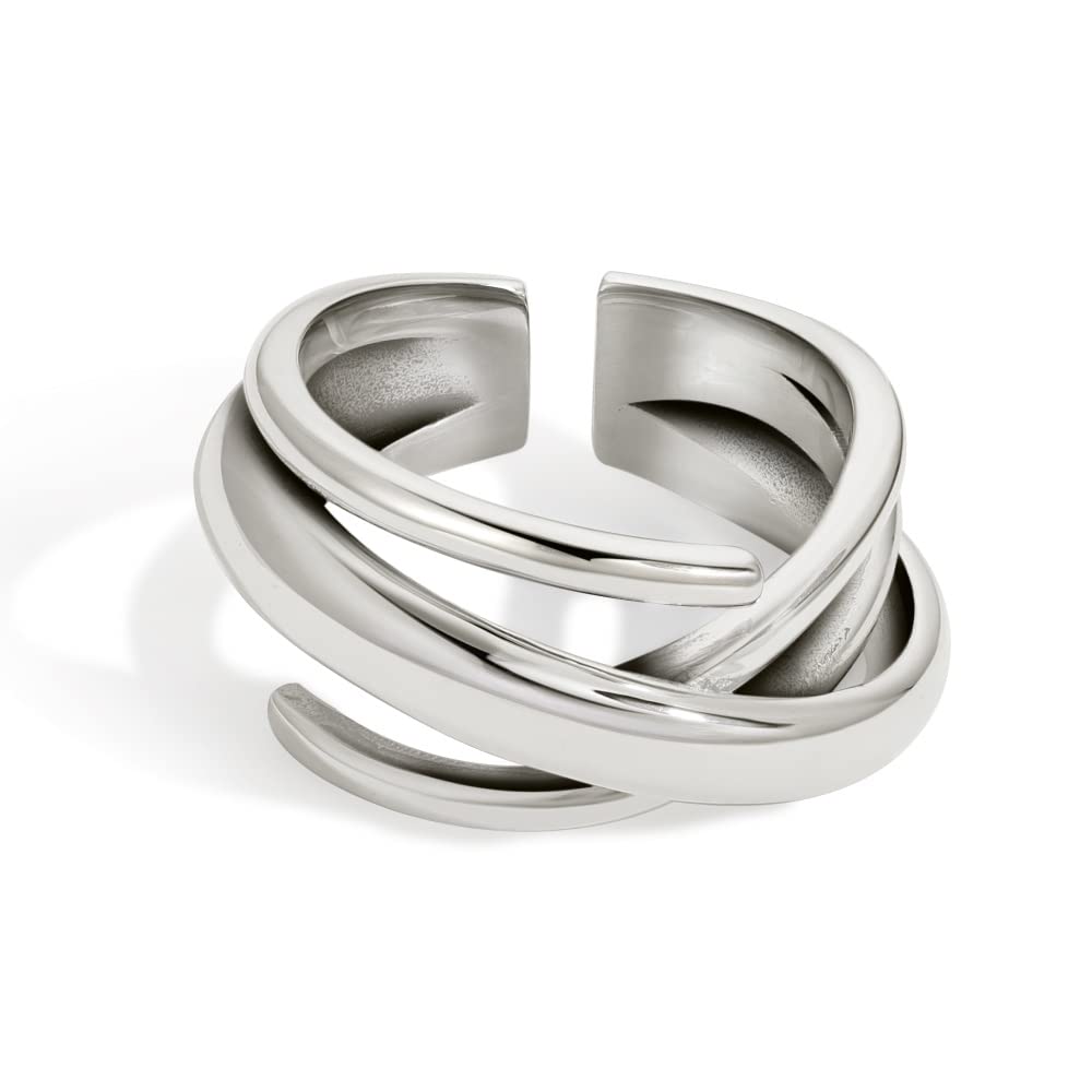 MISS JO 92.5 Sterling Silver Chunky Entwined Crossover Ring, Classics Collection, Gift for Women & Girls, BIS Hallmarked (B0C6GXCZT6) Amazon Price History, Amazon Price Tracker