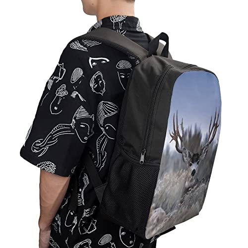 Sac d'école unisexe Deer grand format 17" contre le mal de dos