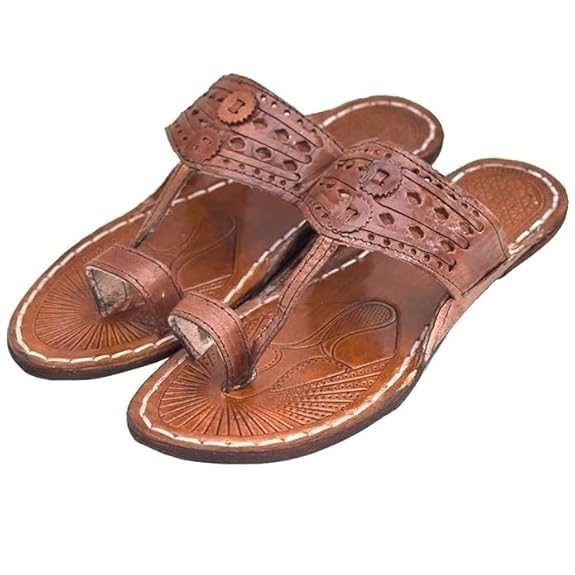 Image of Kolhapuri Chappal for Men|Kolhapuri Slippers for Men|Kolhapuri Shoes for Men|Leather Slippers for Men|Wedding Slippers for Men-A1