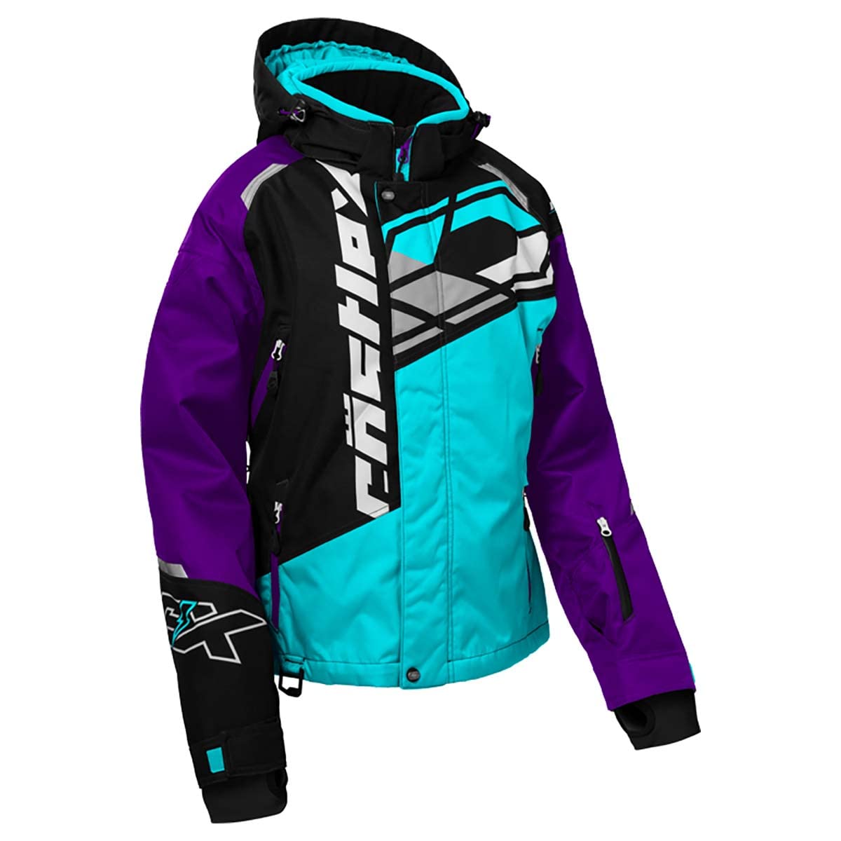 Castle X Women's Code G4 Snowmobile Jacket (Turquoise/Grape/Black - X-Small)