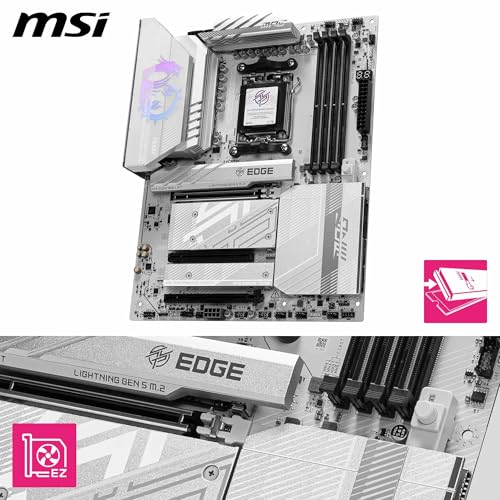 MPG B850 EDGE TI WIFI, Scheda Madre ATX - Supporta i processori AMD Ryzen 9000/8000 / 7000, AM5 - VRM 80A SPS, Memory Boost DDR5 (8400+MT/s OC), PCIe 5.0 x16, M.2 Gen5, Wi-Fi 7, 5G LAN - Scheda madre - Immagine 2